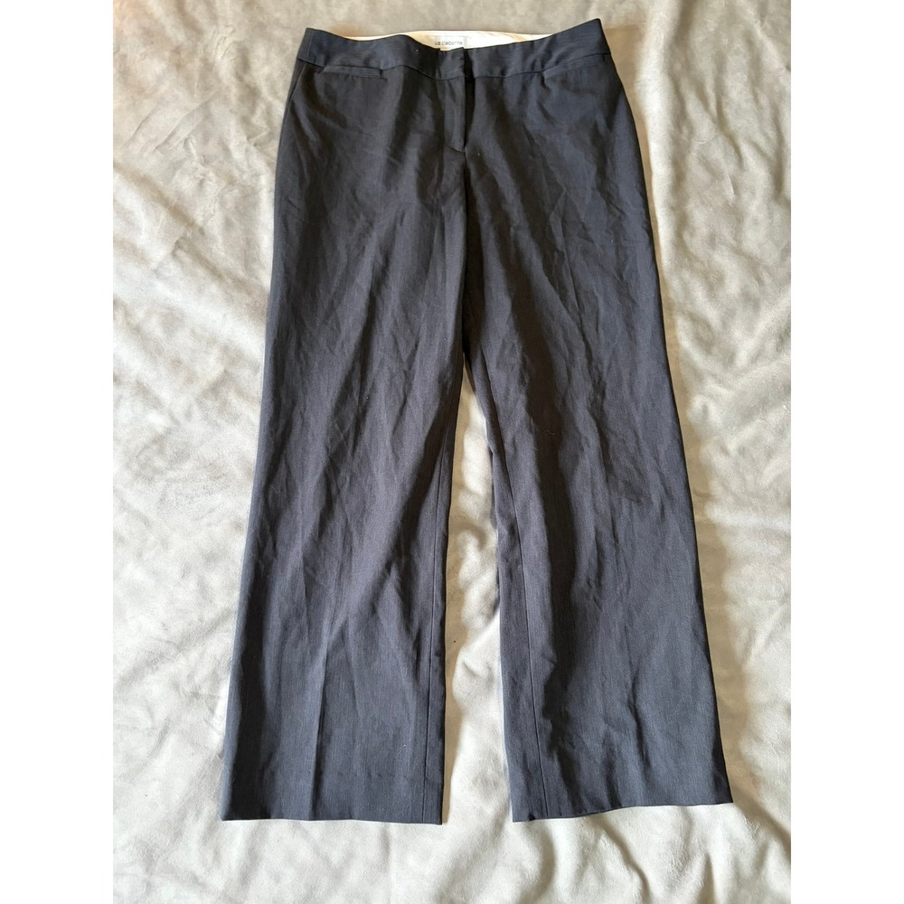 Liz Claiborne Womens Gray Straight Leg Dress Pants Size 10 Office Professional